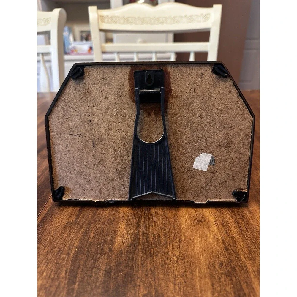 Vintage Rustic Log Cabin Triple Picture Frame Cottage Lodge Faux Wood Desktop